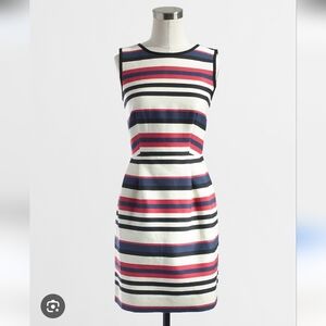 J. Crew Striped Mini Dress - Black, Red, Navy, White